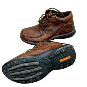 Timberland Chestnut Leather Rubber Soled Shoe Boot sz 7.5